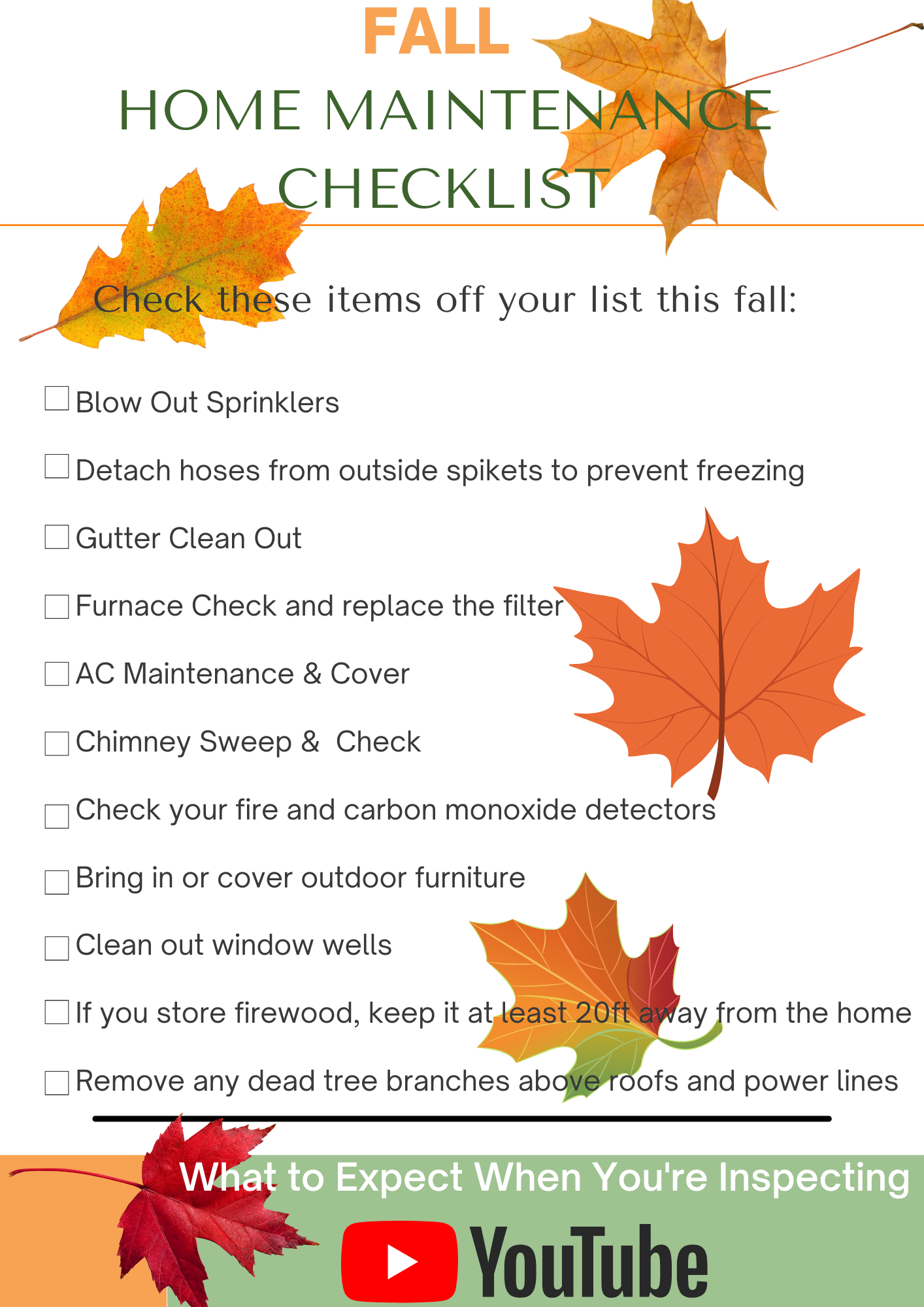 Homeowner Fall Maintenance Checklist Stephanie Zambo   Fall Home Maintenance Checklist 